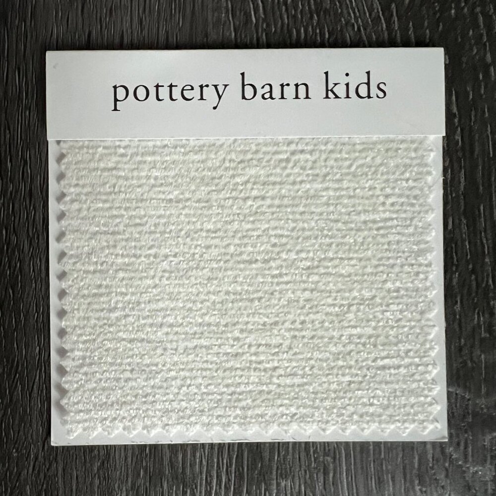 Pottery Barn Heathered Chenille Swatch, White